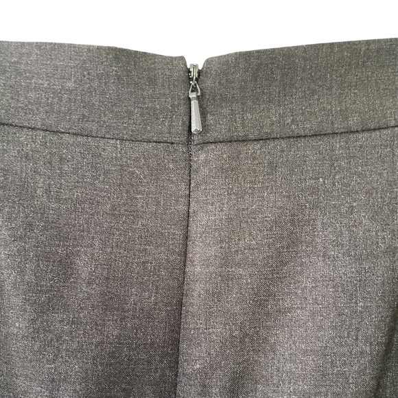 Brooks Brothers grey skirt with raw hem fringe frayed detail size 0 - Picture 7 of 11